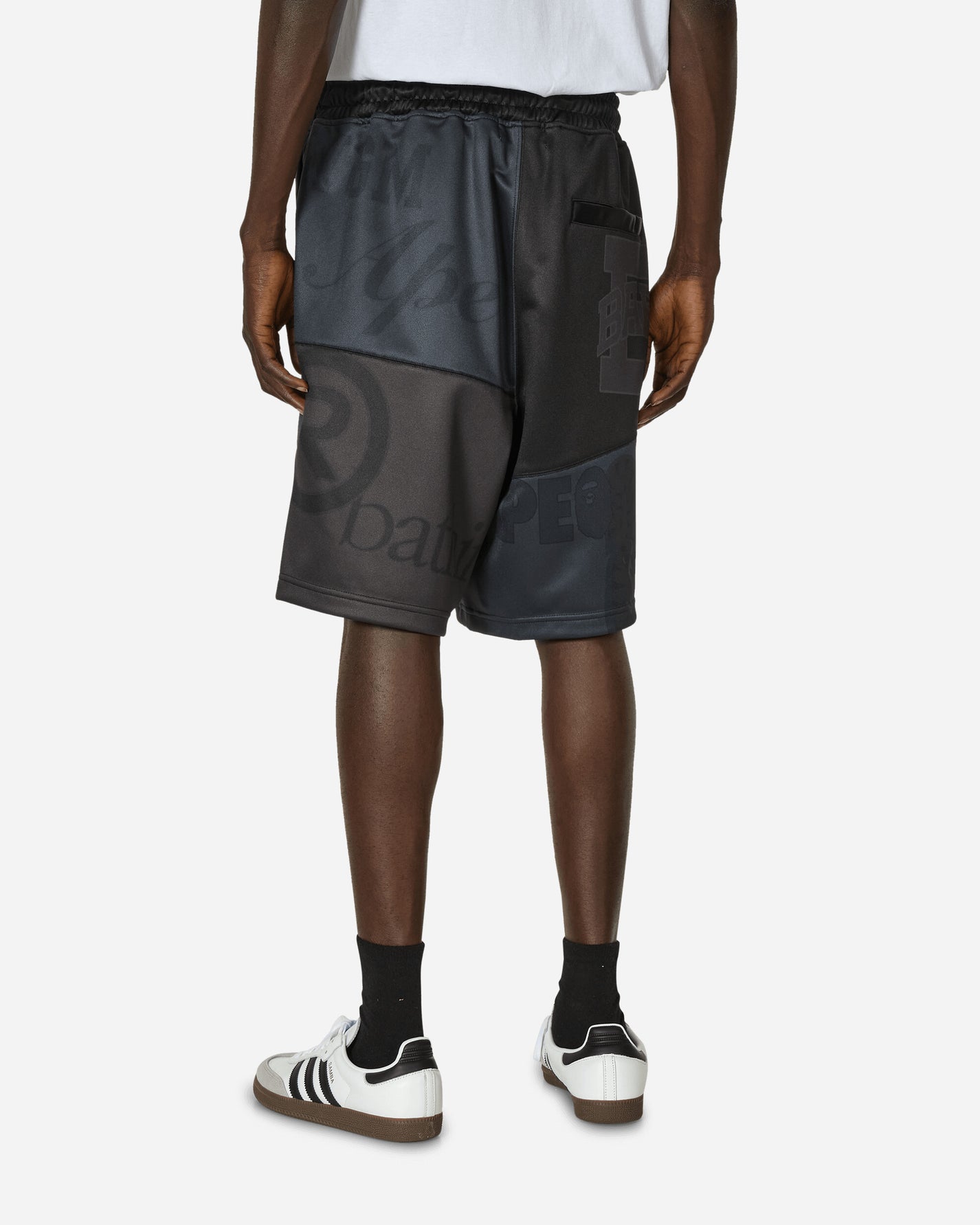 A Bathing Ape Patchwork Basketball Shorts M Black Shorts Short 1K30153318 BLACK