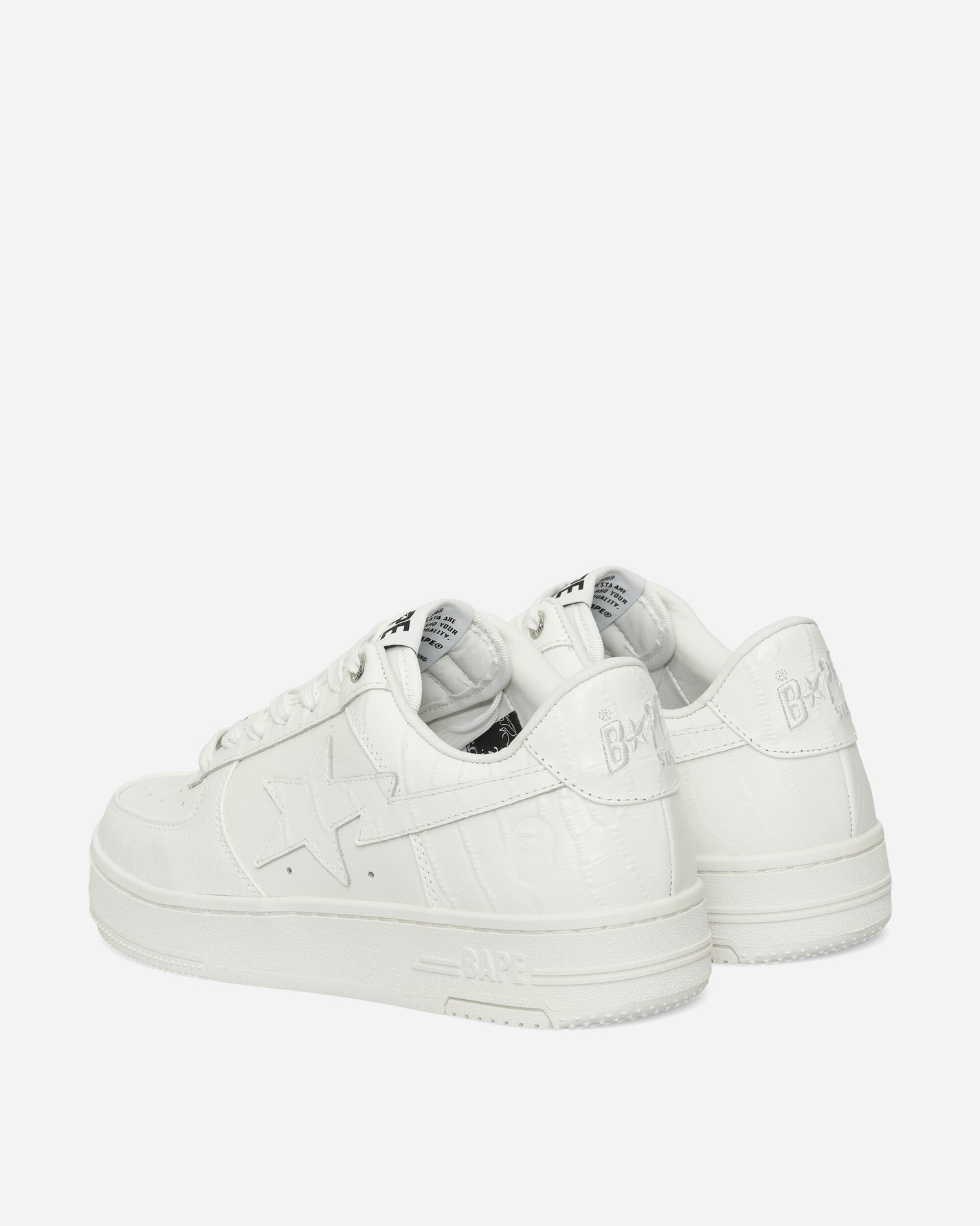 A Bathing Ape Bape Sta #3 M2 White Sneakers Low 1K80191303 WHITE