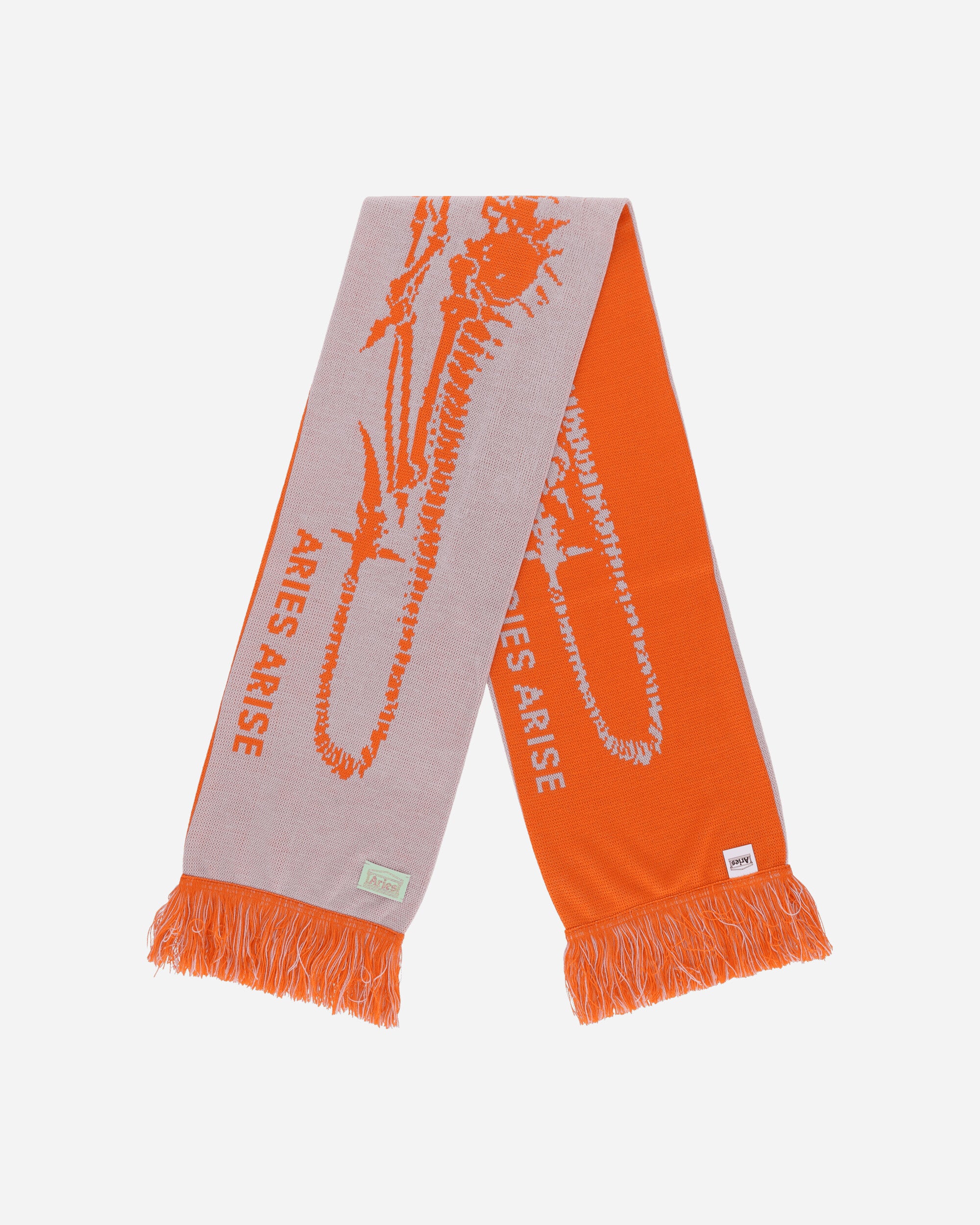 Aries Skeletor Scarf Orange Gloves and Scarves Scarves and Warmneck AR9011202 ORNG