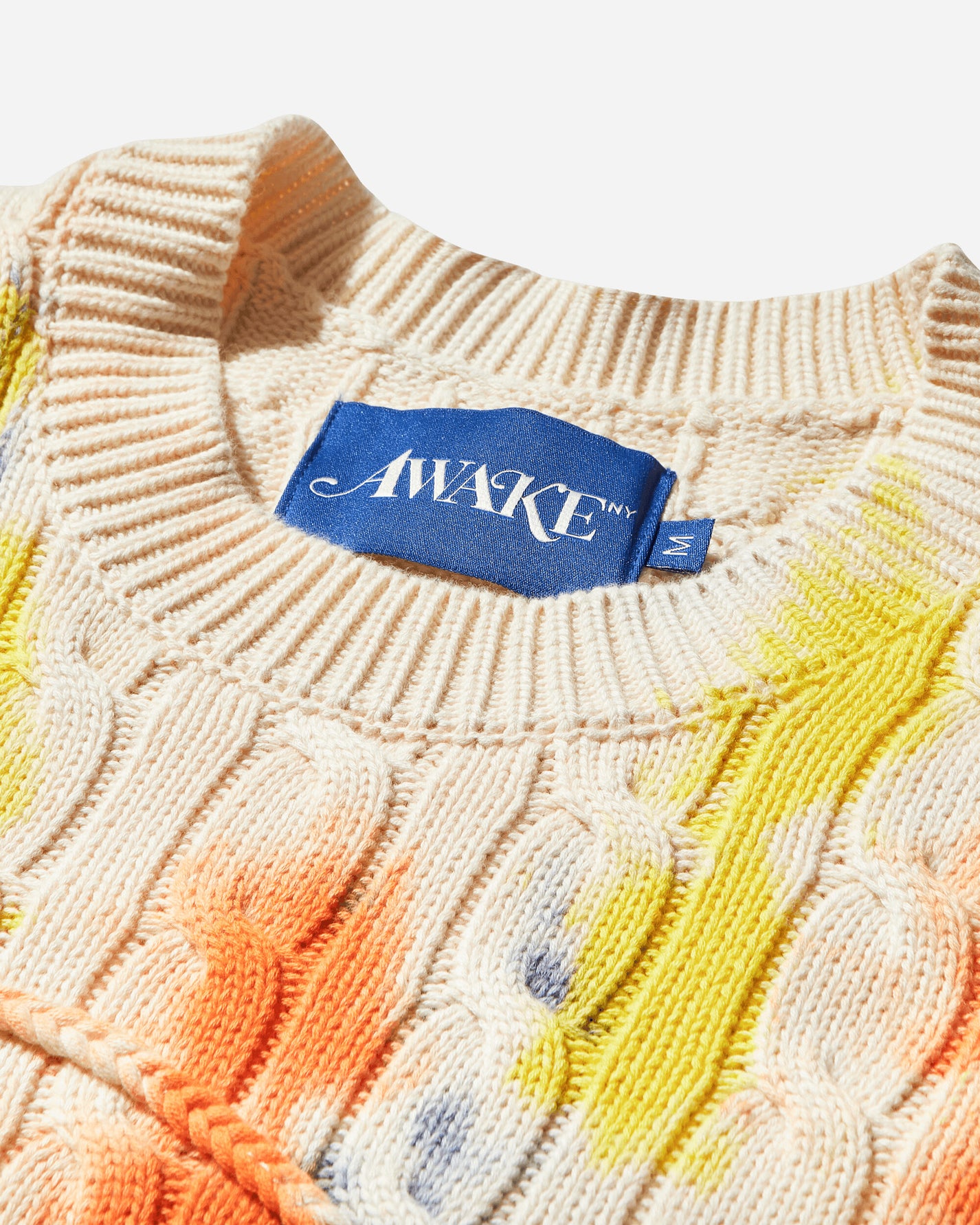 Awake NY Applique Sweater Tie Dye Sweatshirts Crewneck AWK-FW24-KN004 TDYE