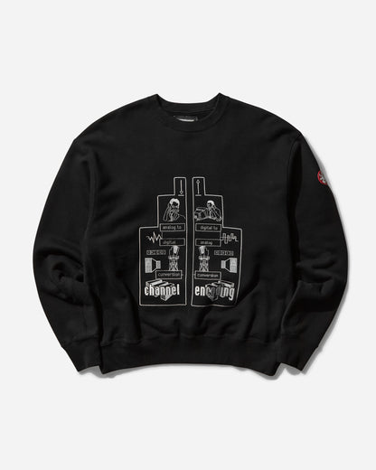 Cav Empt Channel Encoding Crew Neck Black Sweatshirts Crewneck CES26CS01 001