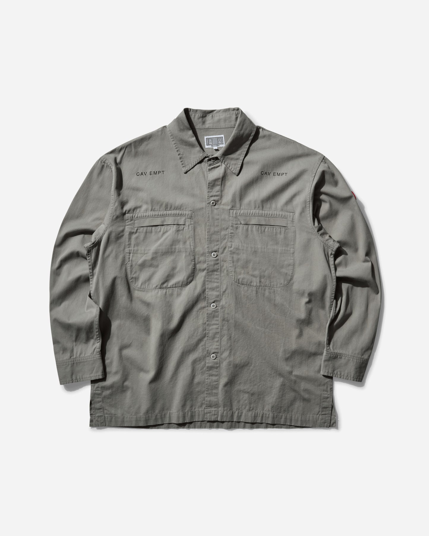 Cav Empt Cotton Casual Shirt Grey Shirts Longsleeve Shirt CES26SH05 001