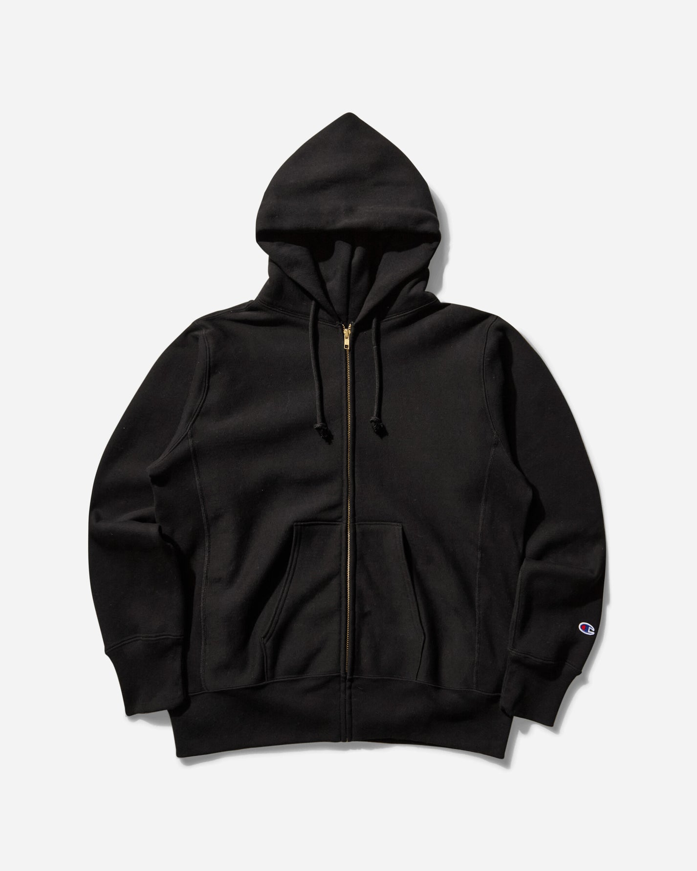 Champion Full Zip Hoodie Sweatshirt Black Sweatshirts Zip-Ups C5A102 X090