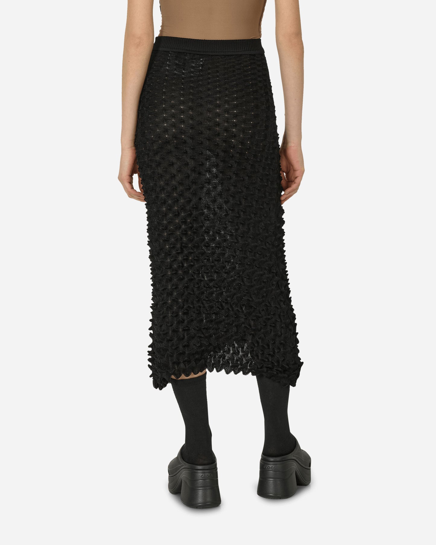 Chet Lo Wmns Gradient Spikes Midi Skirt Black Skirts Midi SS24CL008 BLA