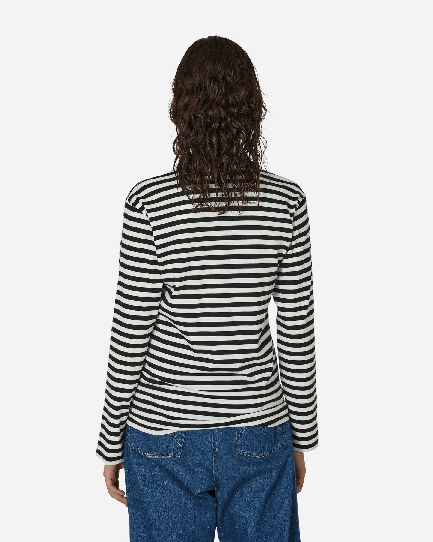 Comme Des Garçons Play Stripe T-Shirt Long Sleeve Knit Black T-Shirts Longsleeve P1T164  1