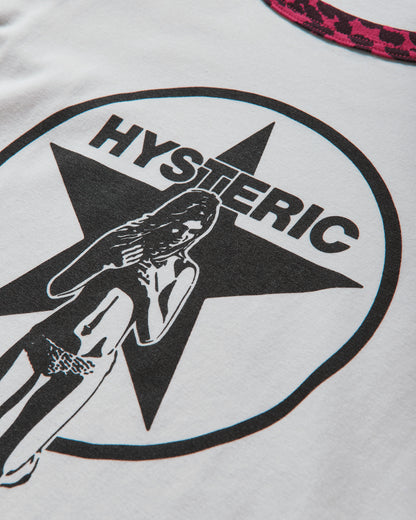 Hysteric Glamour Wmns Star Bright Dirty White T-Shirts Shortsleeve CT059 A