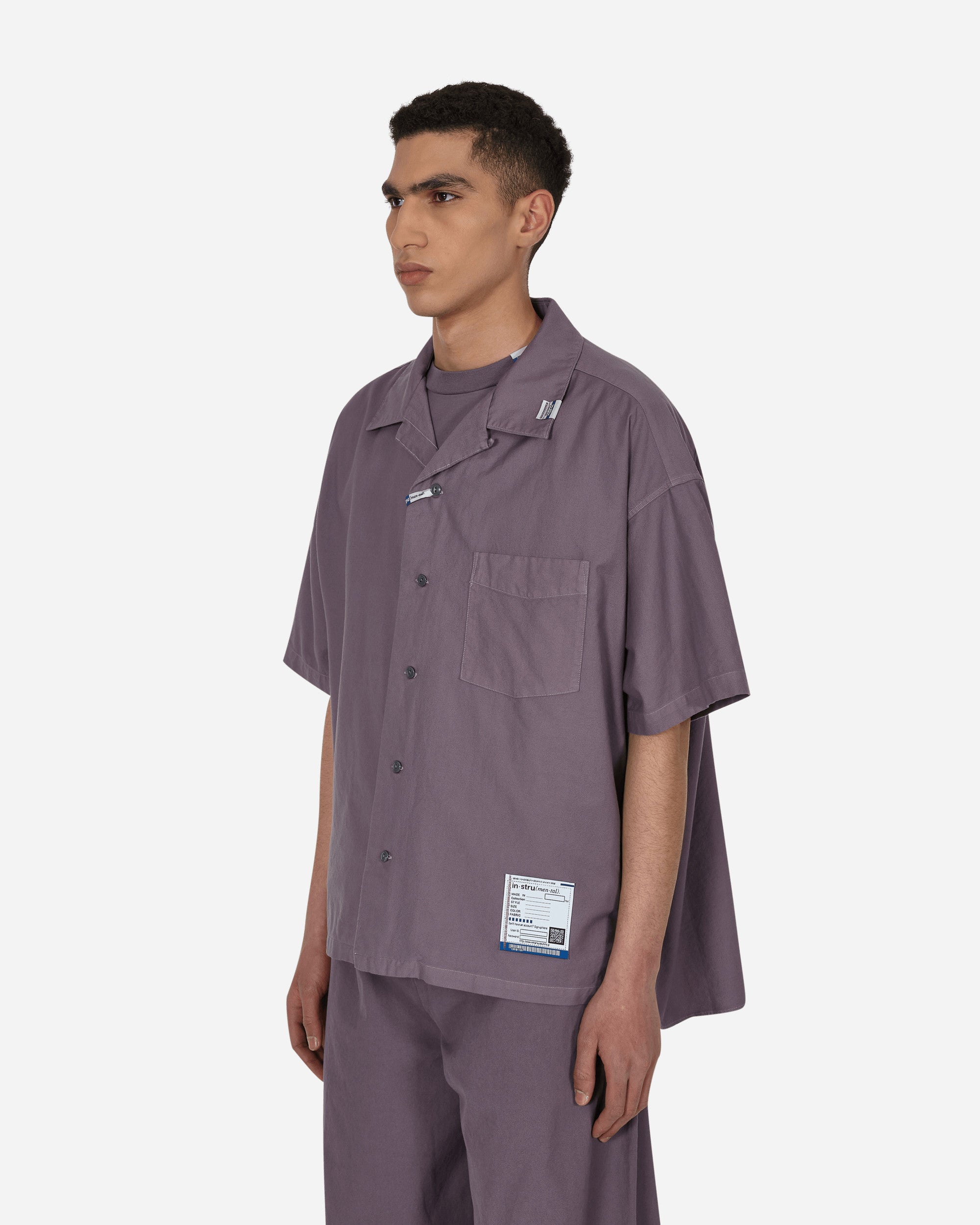 Instrumental Short Sleeve Oxford Shirt Purple Shirts Shortsleeve I06SH012 PURPLE