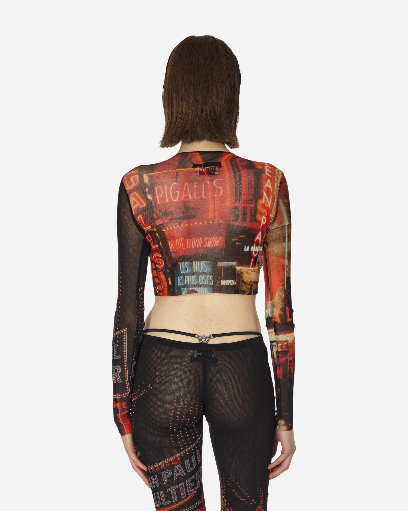 Jean Paul Gaultier Wmns Mesh Longsleeve Crop Multi T-Shirts Longsleeve TO205-T552 00301550