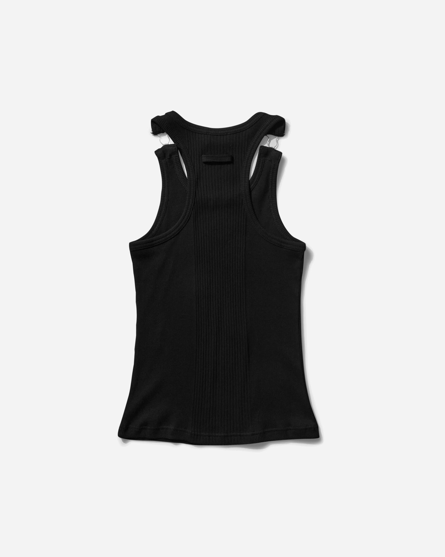 Jean Paul Gaultier Wmns Ribbed Tank Top Black T-Shirts Shortsleeve 24-25-U-DB023-J054 00