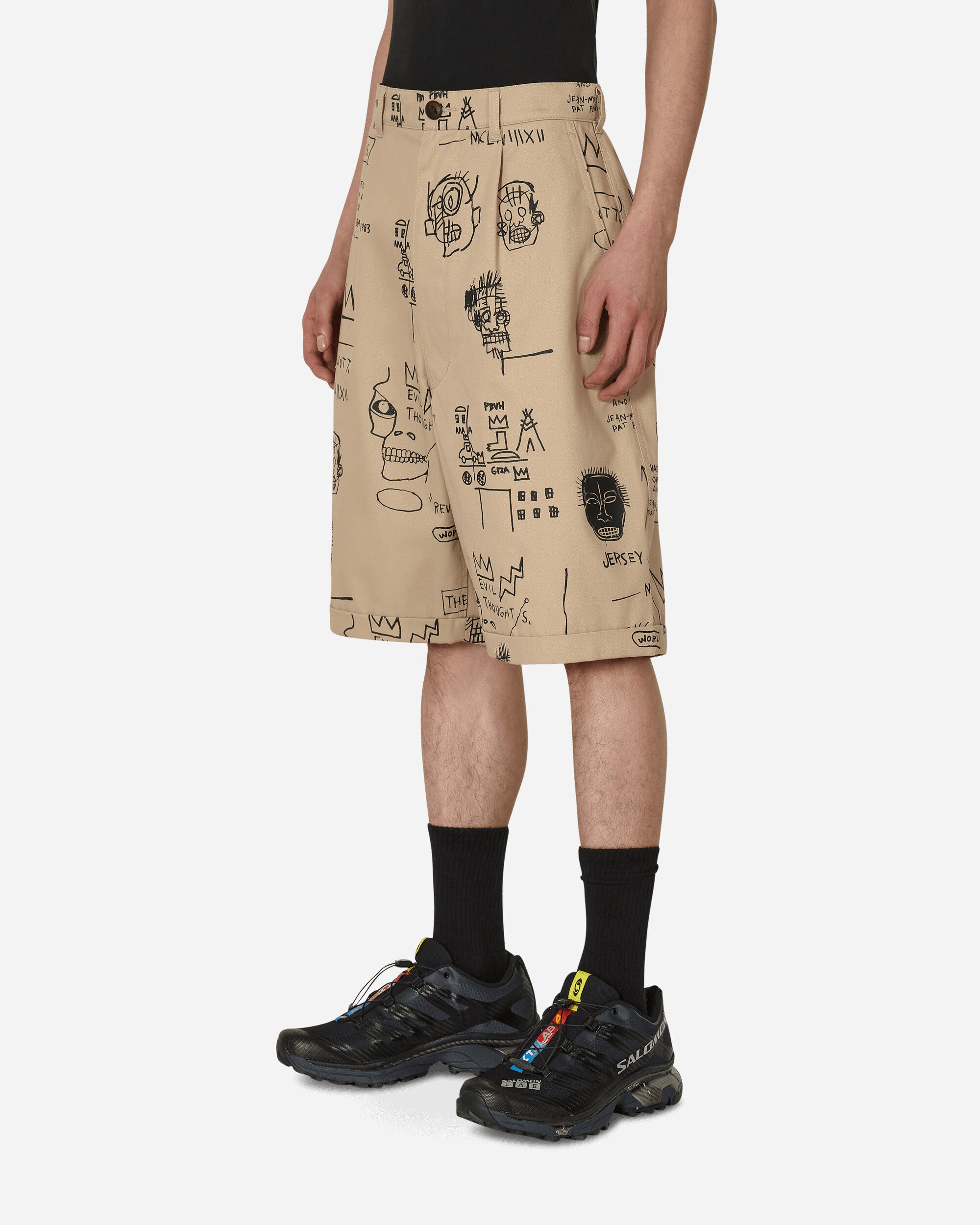 Junya Watanabe Man Men'S Pants Beige/Black Shorts Short WK-P003-S23 1