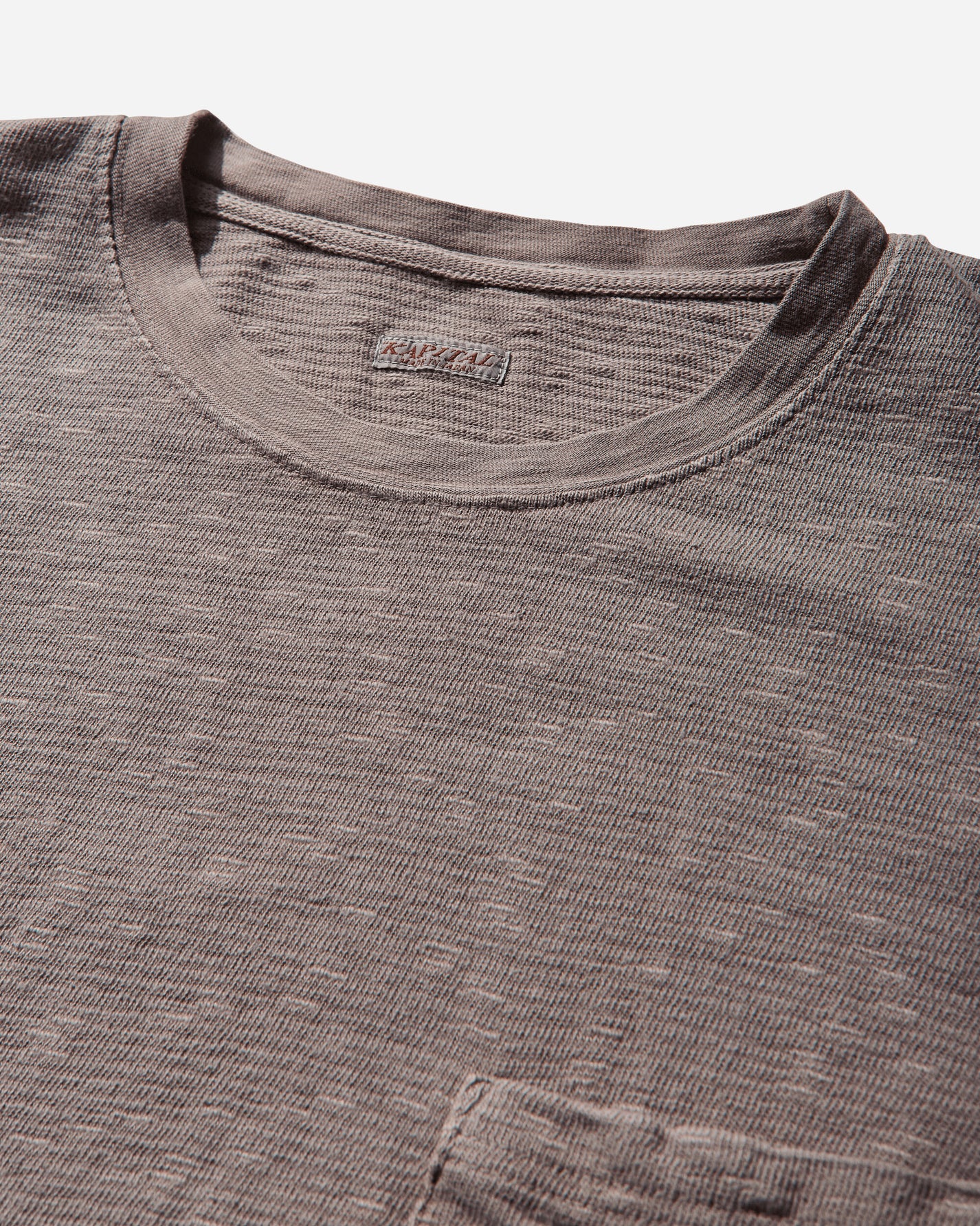 KAPITAL Amuse Knit Pocket Long Sleeve T Charcoal T-Shirts Longsleeve EK-1411LCA 2