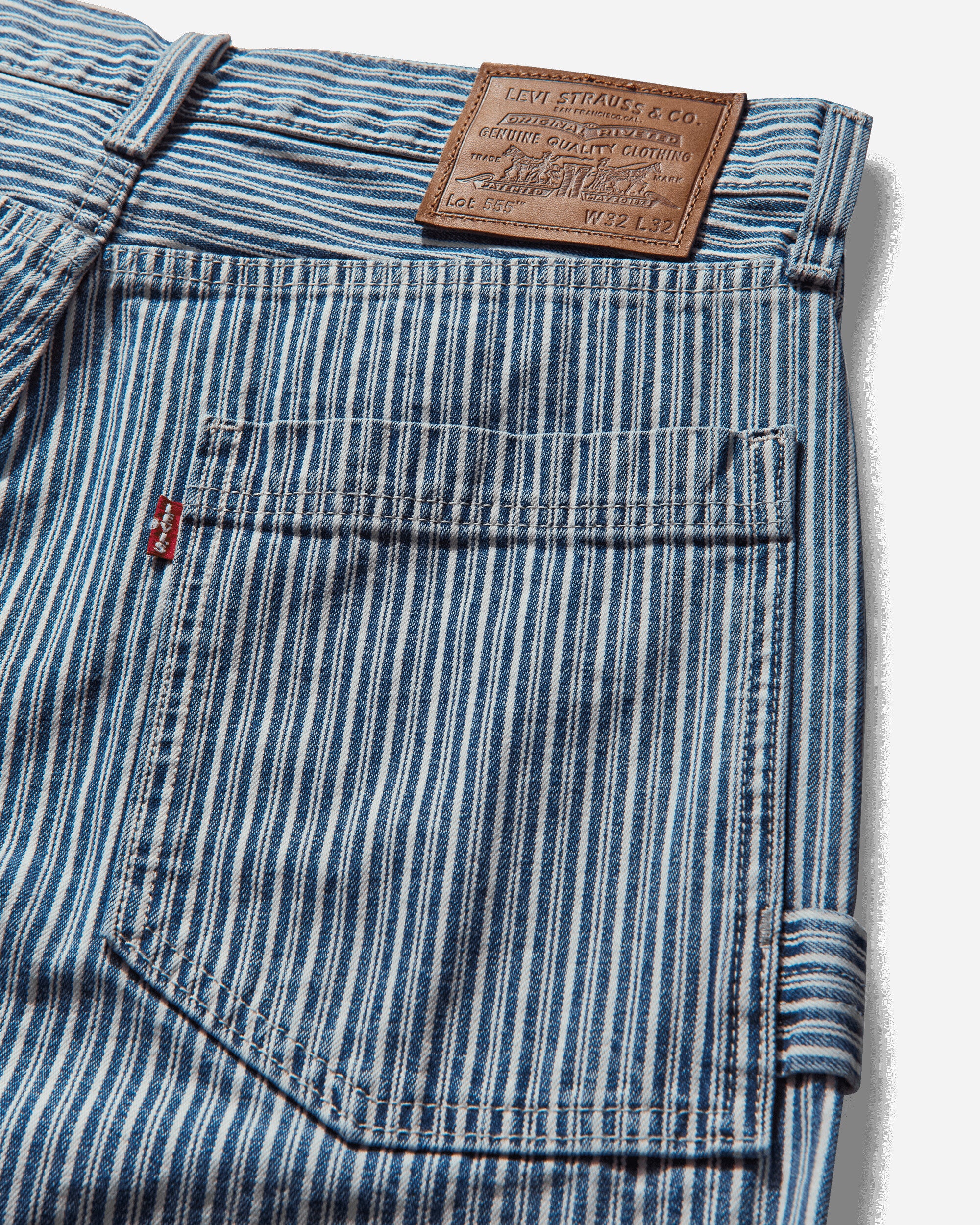 Levi's Wmns 555 Relaxed Strt Utility Light Indigo - Worn In The Road Again Pants Denim A9234 0003