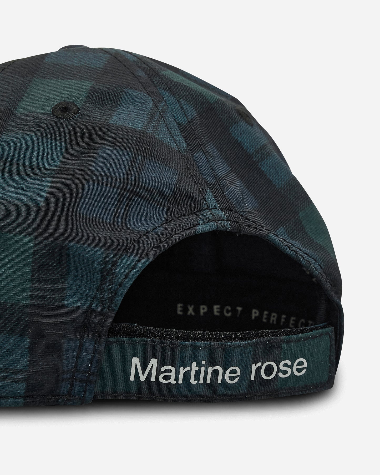 Martine Rose Nylon Cap Black Tartan Hats Caps 1198WP11024