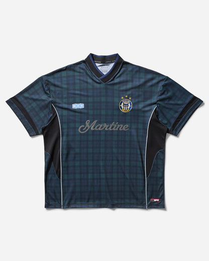 Martine Rose Football Shirt Black Tartan T-Shirts Polo 179JT11024