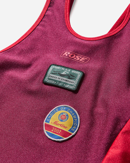 Martine Rose Wmns Women'S Swim Vest Red Burgundy T-Shirts Shortsleeve 661JT06102