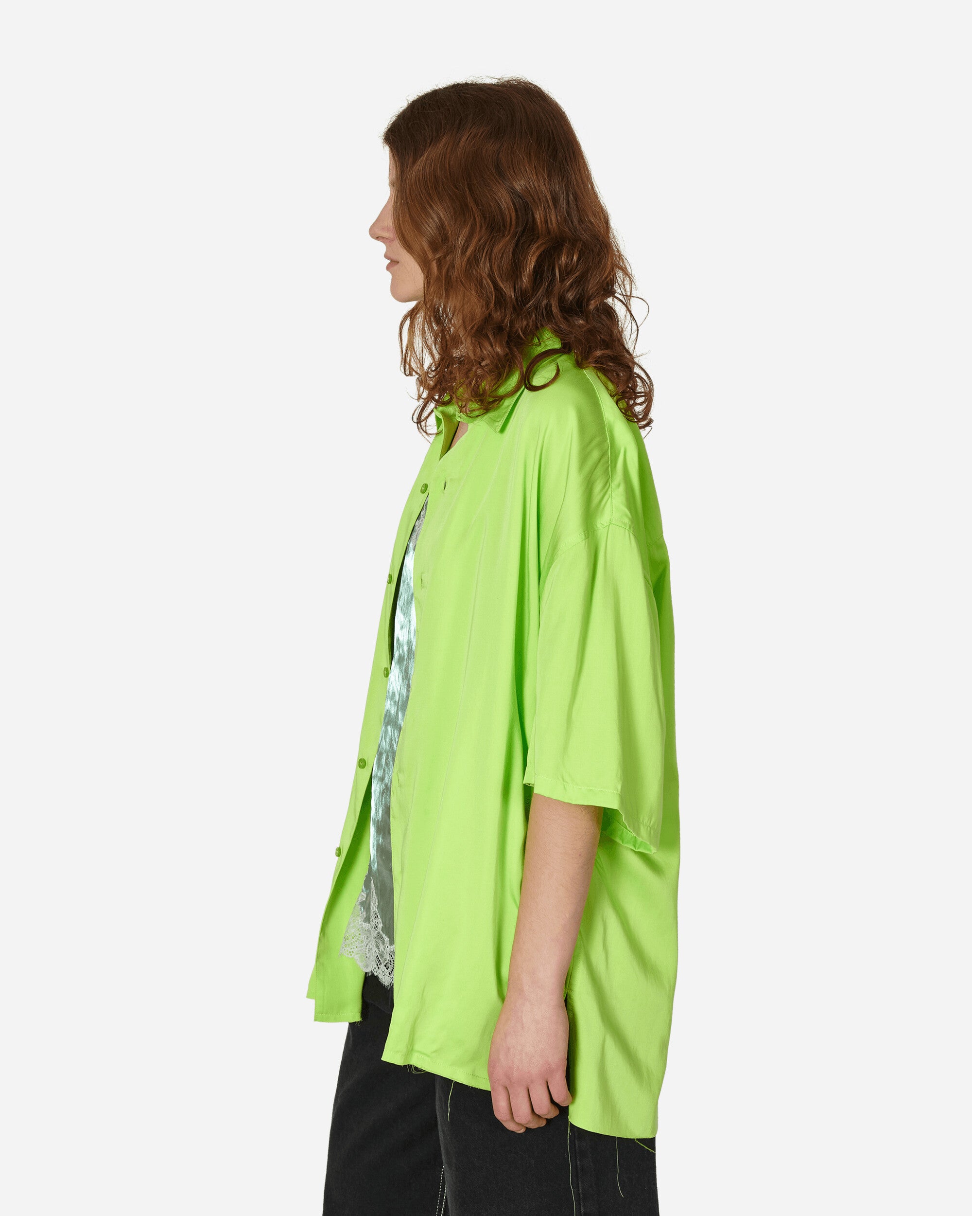 Martine Rose Wmns Camisole Shirt Lime/Irridescent Shirts Shortsleeve Shirt MRSS24-426 LIMIRR