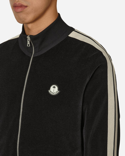 Moncler Genius Zip Up Cardigan X Palm Angels Black Sweatshirts Track Tops 8G0000189A6S 999