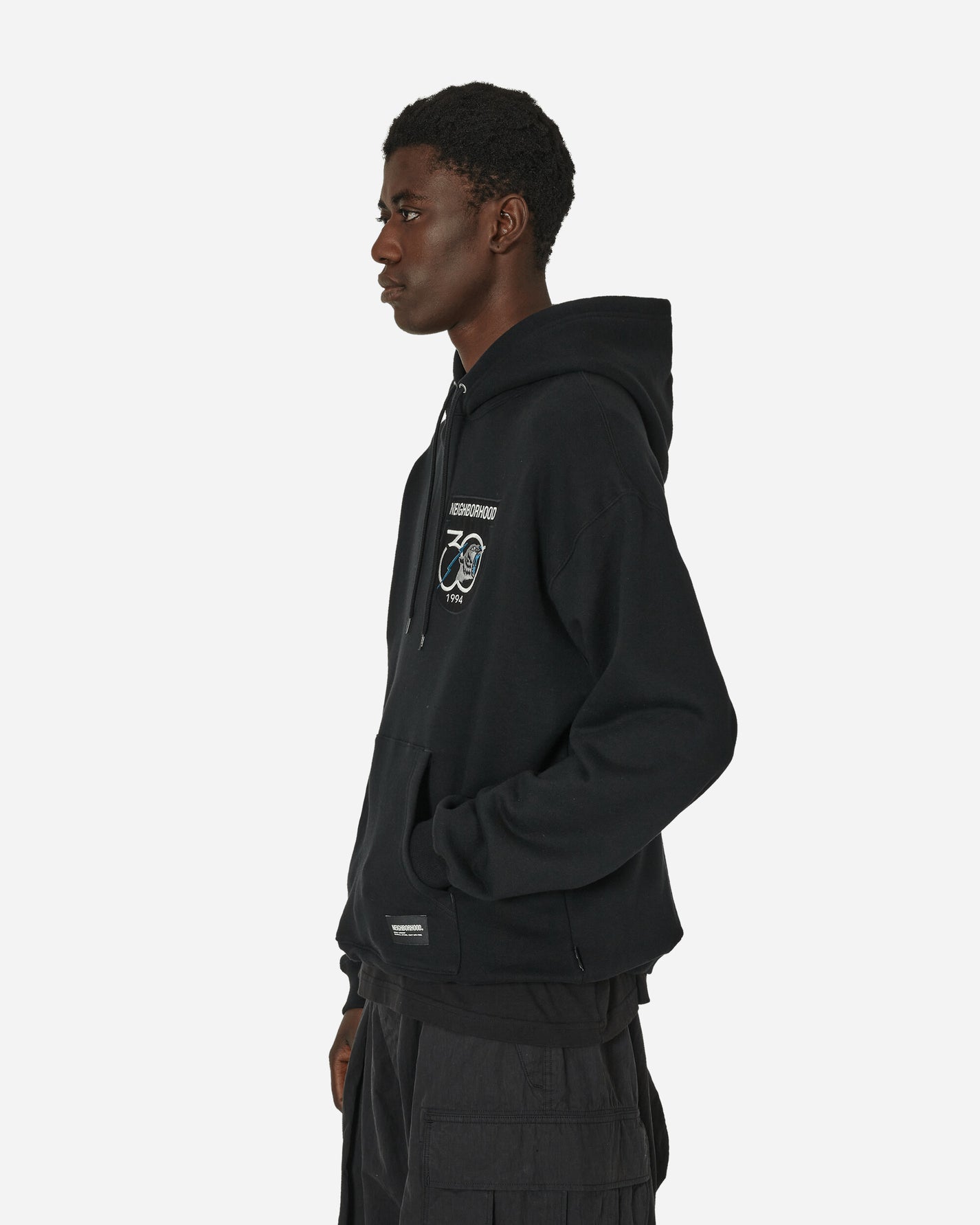 Neighborhood Patched Sweatparka Ls Black Sweatshirts Hoodies 241UWNH-CSM01S BK