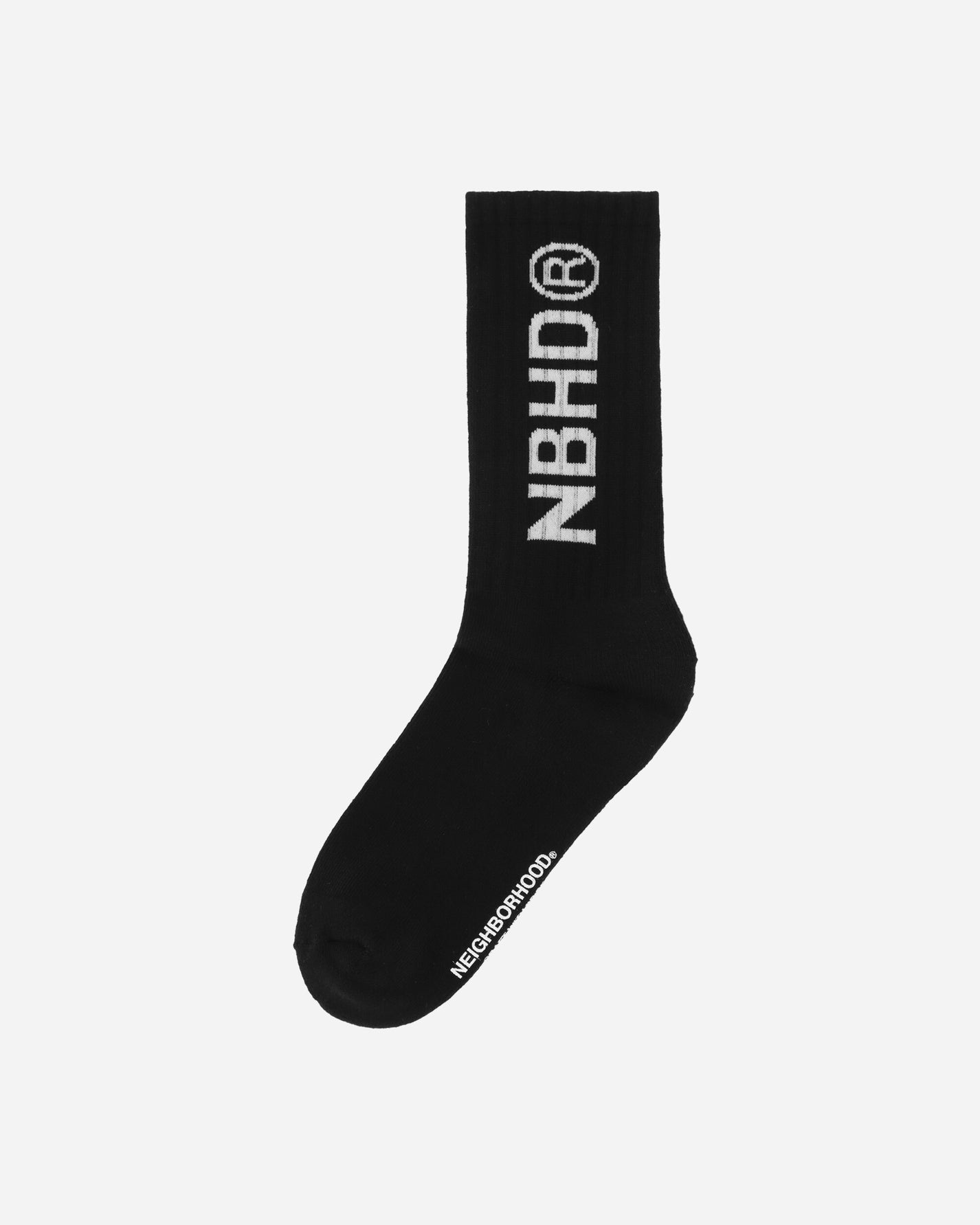 Neighborhood Nbhd Logo Socks Black Underwear Socks 242WINH-UWM02 BK