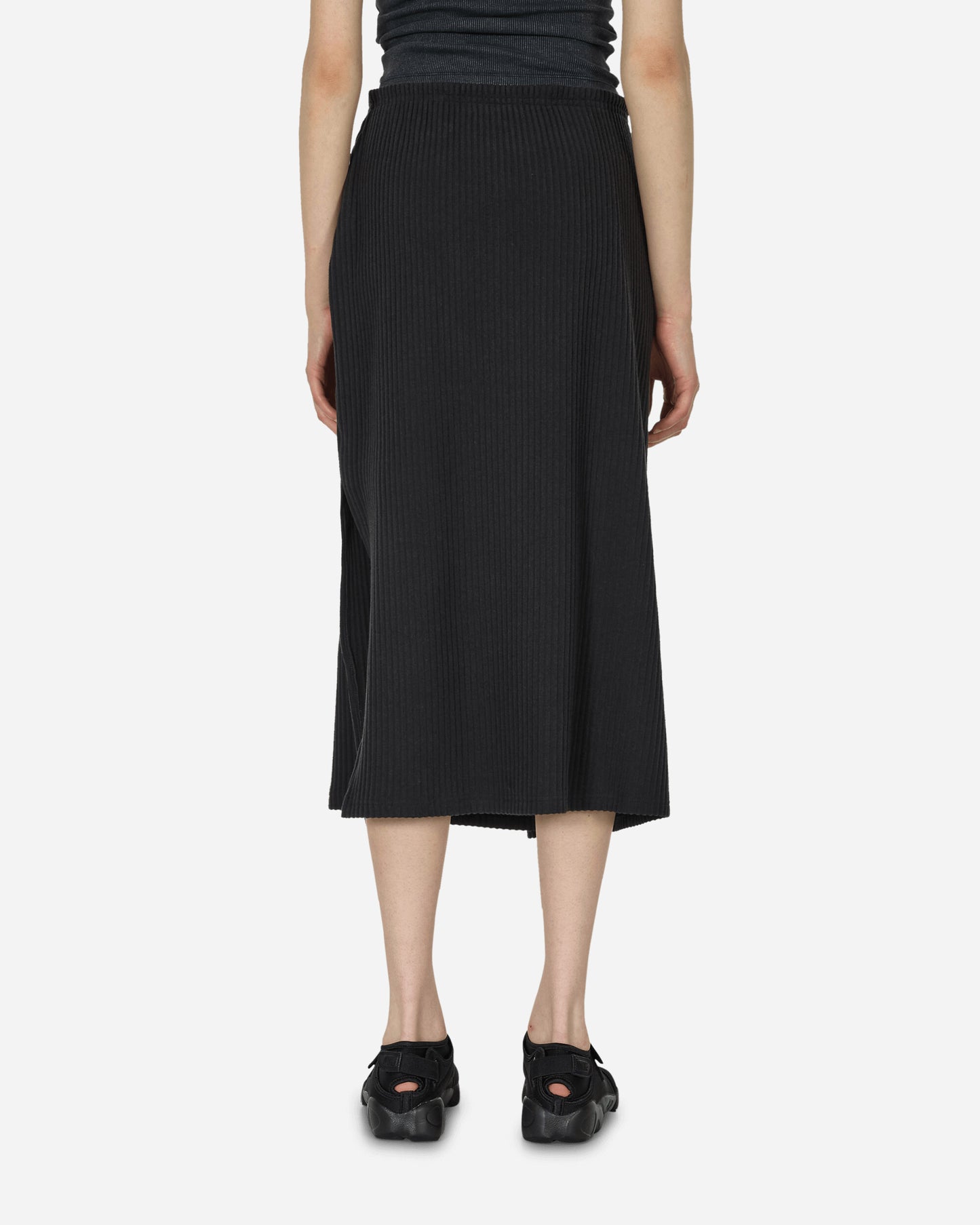 Nike Wmns Nsw Nk Chll Knt Rib Md Skirt Black/Black Skirts Midi FV8075-010