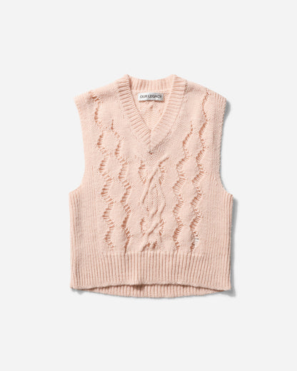 Our Legacy Cable Michigan Tank Pink Knitwears Gilets M4243CD PF