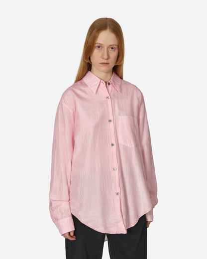 Our Legacy Wmns Apron Shirt Pink Cotton Silk Shirts Longsleeve Shirt W2242ABC 001