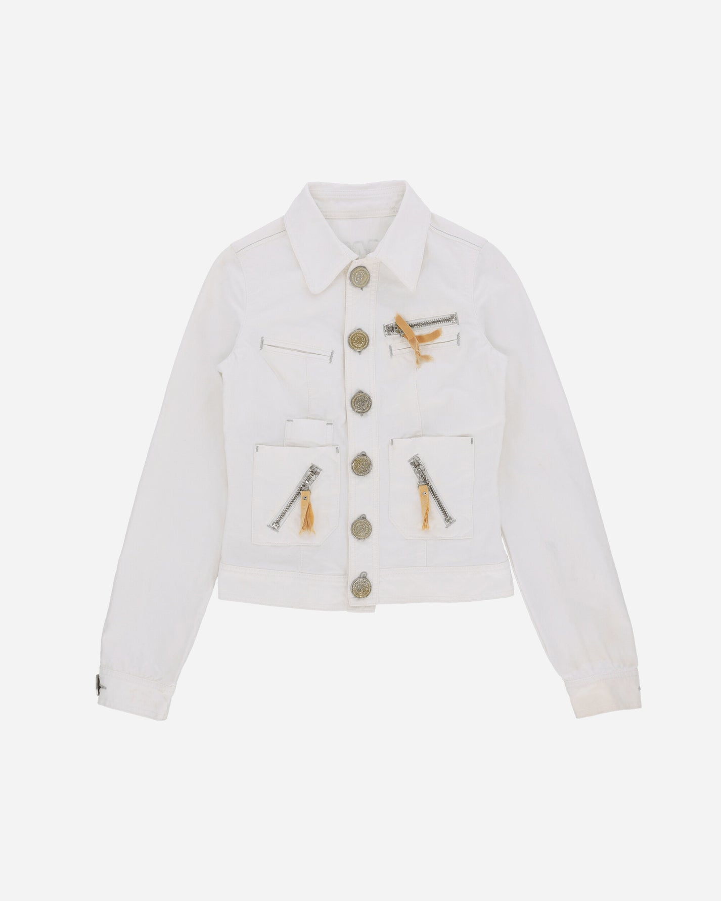 Pezze Vintage Wmns Phard Jacket From The 00S With Big Golden Buttons White Coats and Jackets Jackets 057243 1