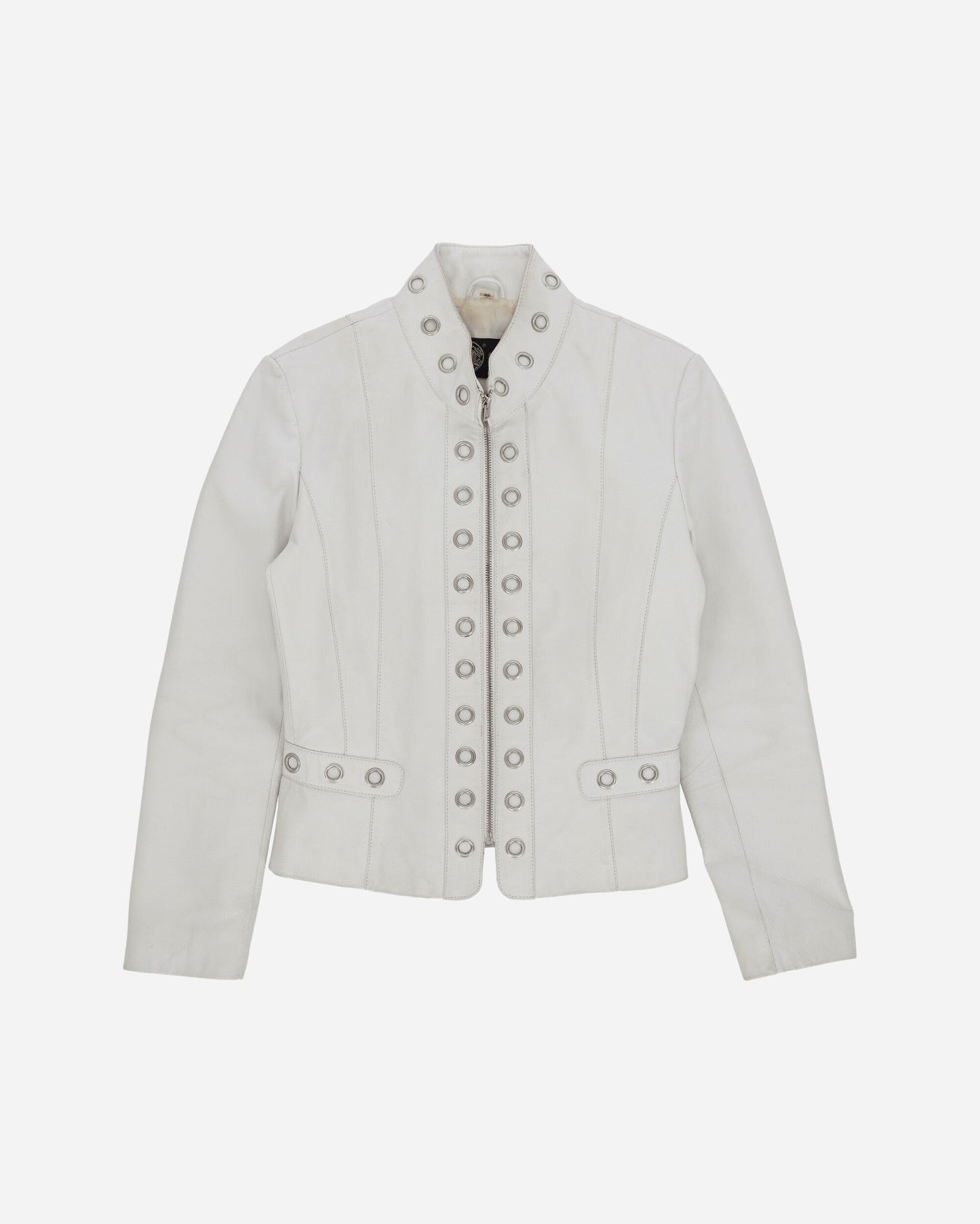 Pezze Vintage Wmns Kara White Leather Jacket White Coats and Jackets Leather Jackets 0572411 1