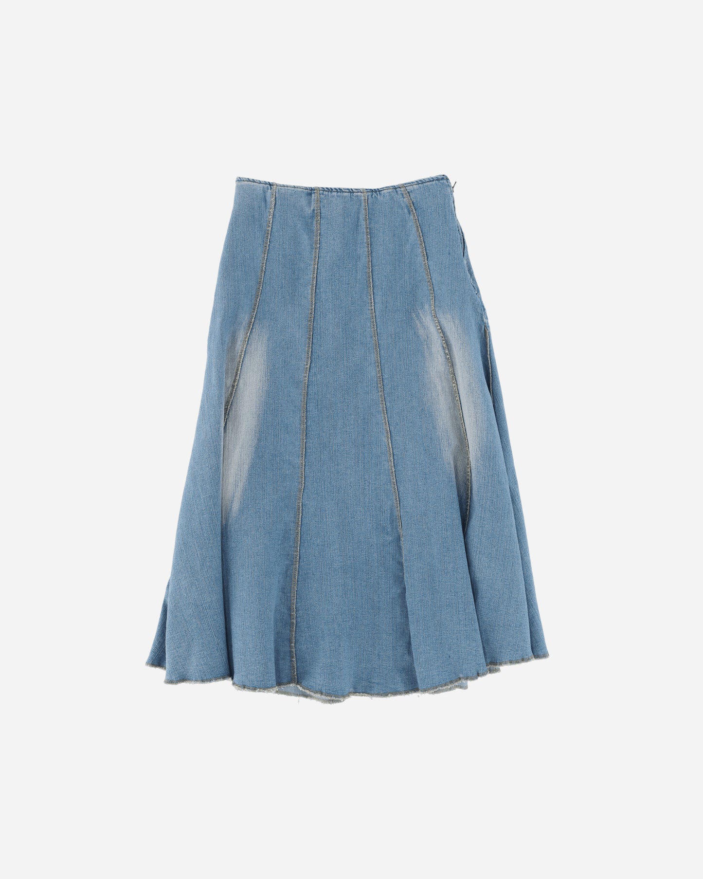 Pezze Vintage Wmns Long Denim Skirt Blue Skirts Midi 077247 1