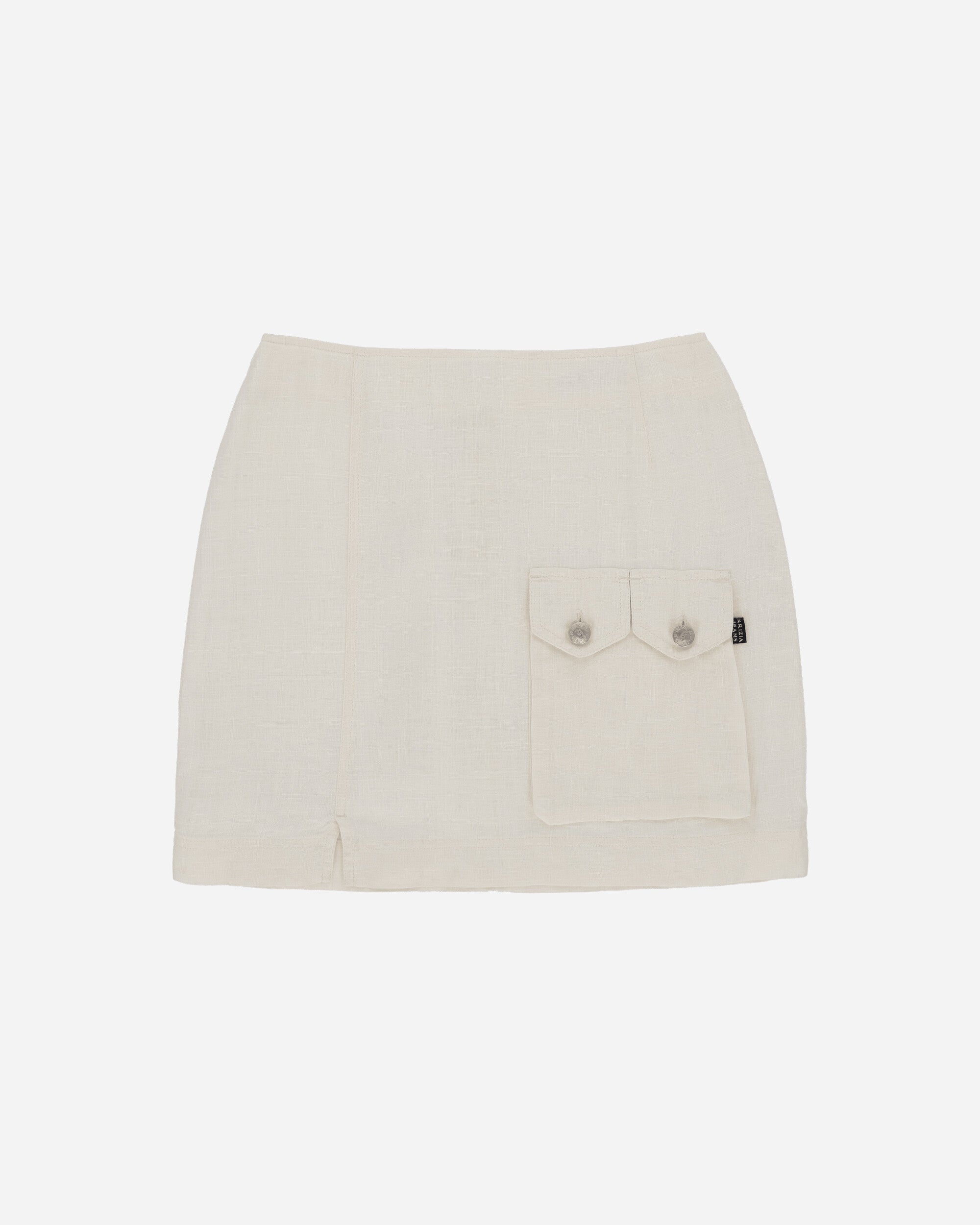 Pezze Vintage Wmns Krizia Linen Skirt White Skirts Mini 0772414 1