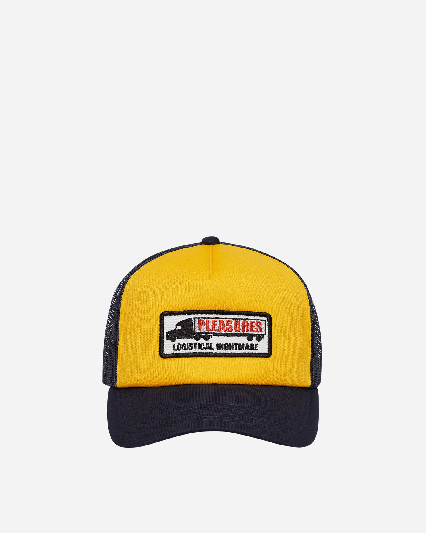Pleasures Nightmare Trucker Navy/Yellow Hats Caps 9508022 NAVY-YELLOW