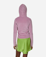 Priscavera Wmns Velour Ruched Zip-Up Hoodie Lavender Sweatshirts Hoodies 007018-184 LV