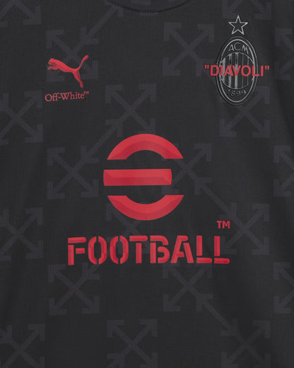 Puma Acm X Off-White Prematch Ss Jersey Puma Black/For All Time Red T-Shirts Shortsleeve 783005-04