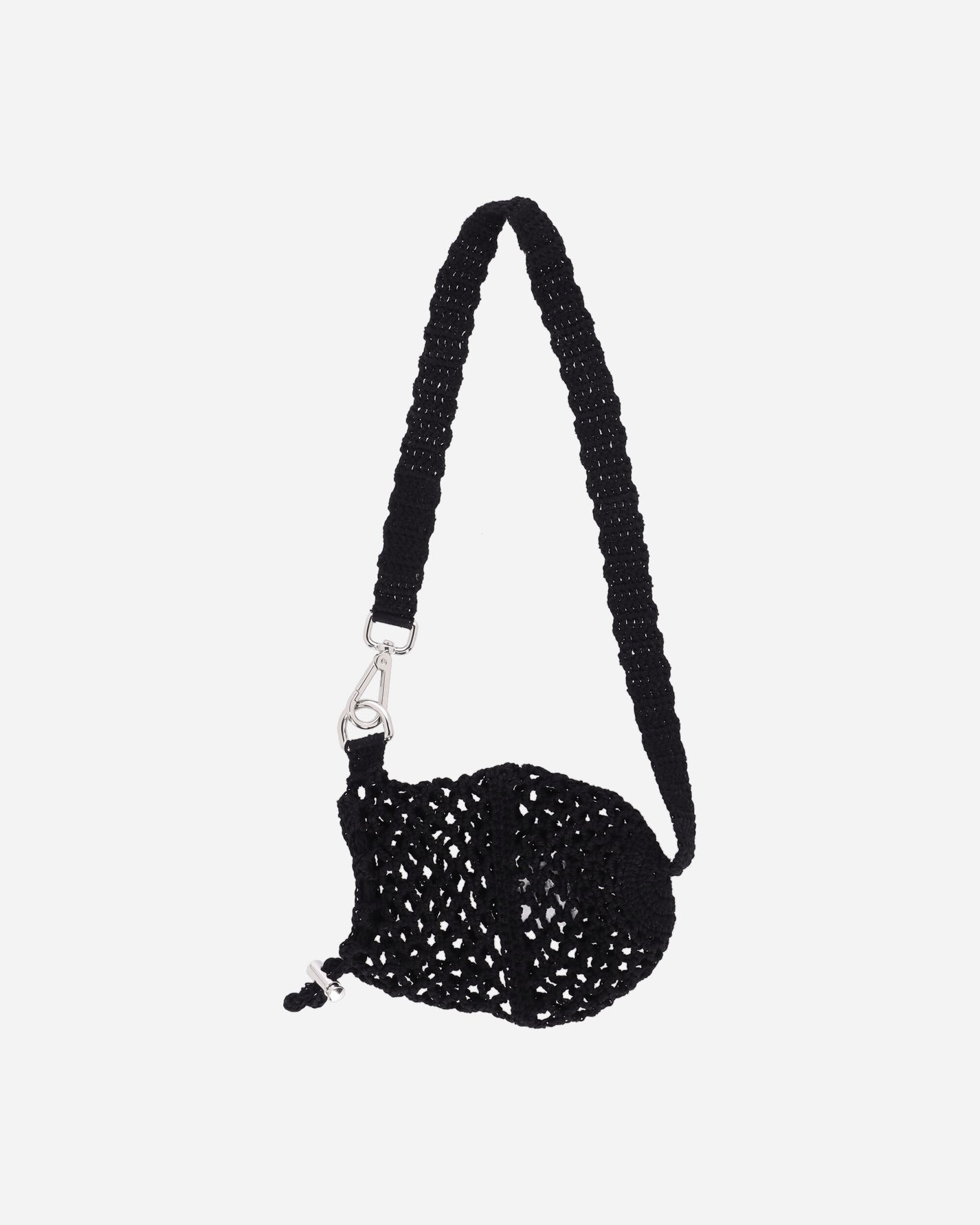 SSU Wmns Crochet Mesh Stitch Crossbody Bag Black Bags and Backpacks Shoulder Bags CRMSTCB BLACK