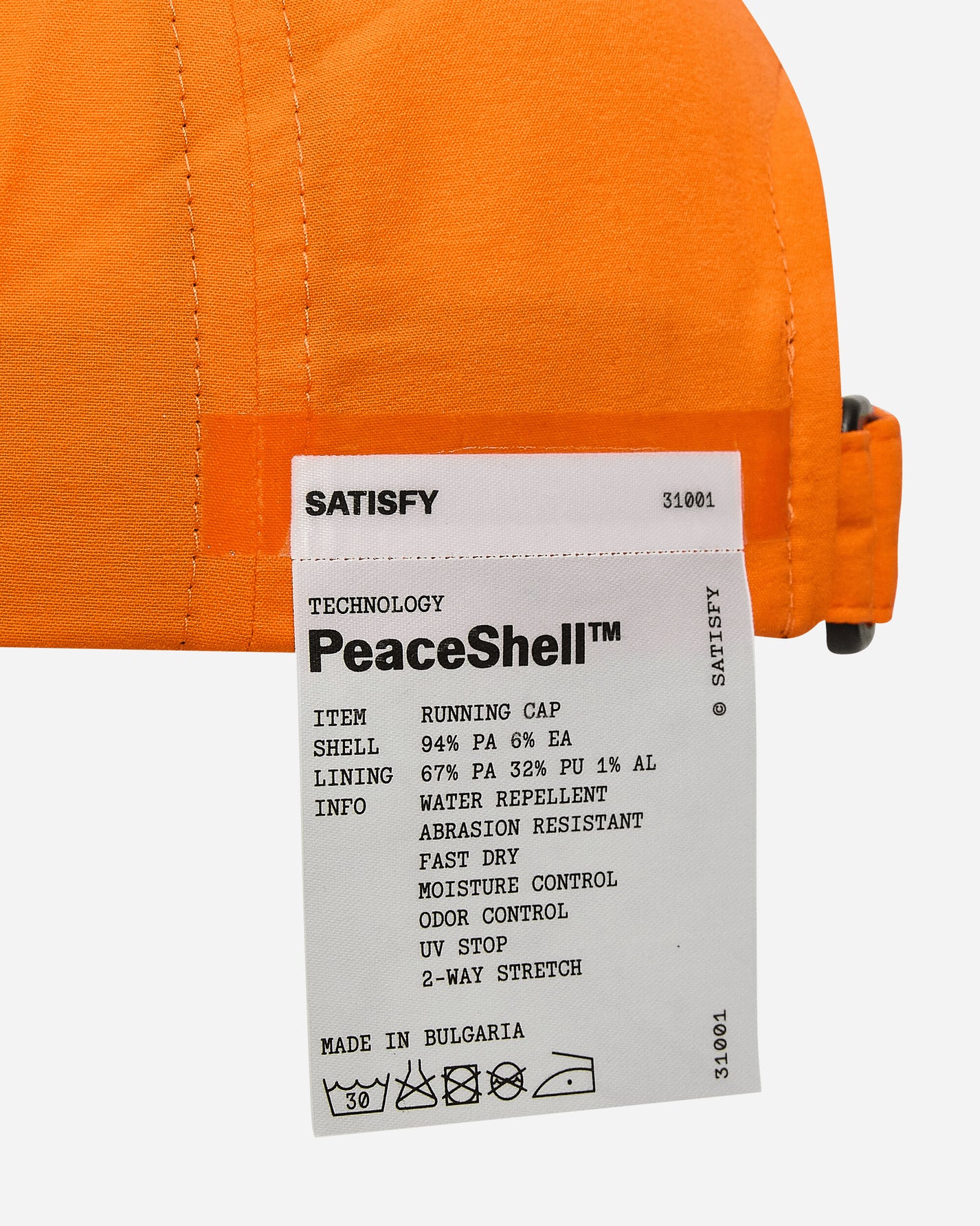 Satisfy Peaceshell Running Cap Orange Hats Caps 31001 OR-SAB