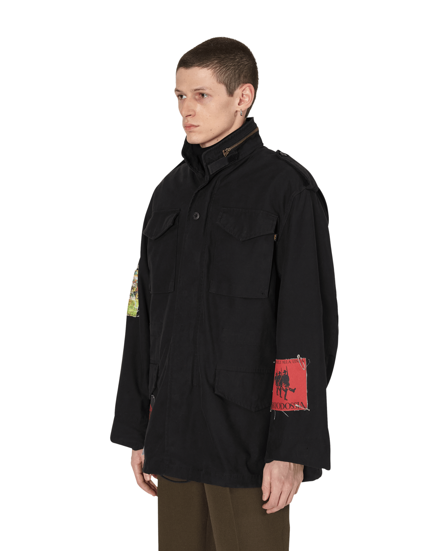 Slam Jam CCCP FEDELI ALLA LINEA - FIELD JACKET Black Washed Coats and Jackets Jackets SJAUJK01FA02 BLK001