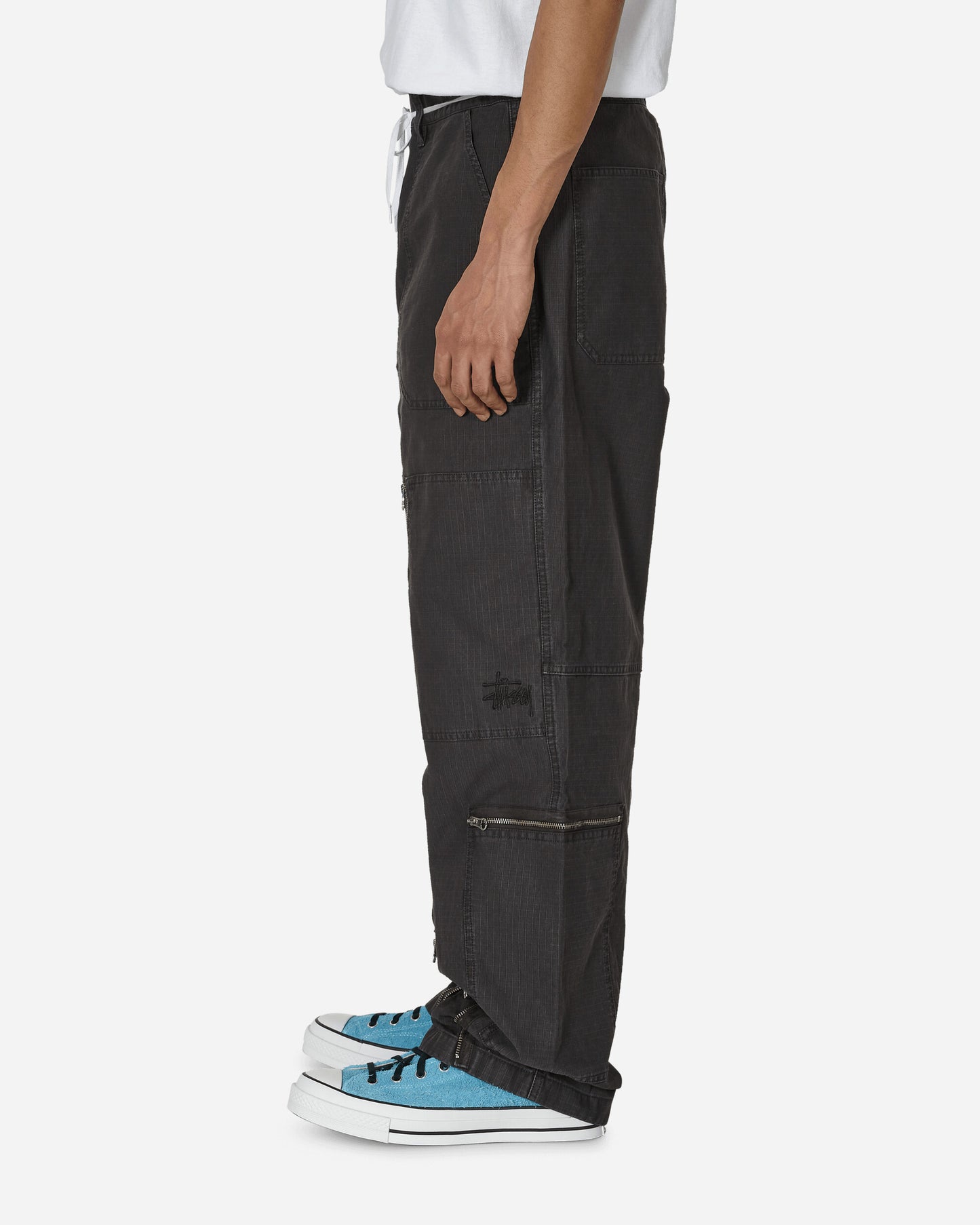 Stüssy Flight Pant Ripstop Pig. Dyed Black Pants Casual 116655 0001