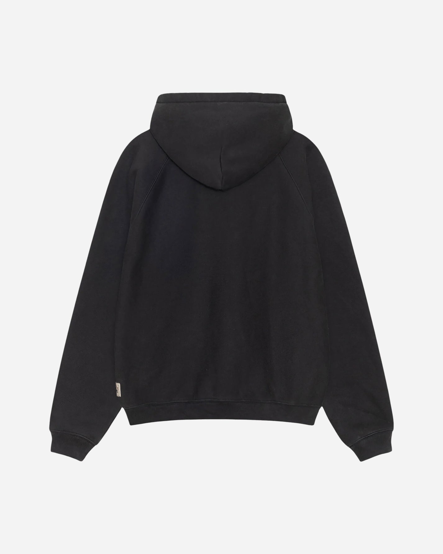 Stüssy Fleece Raglan Hood Washed Black Sweatshirts Hoodies 118572 0034