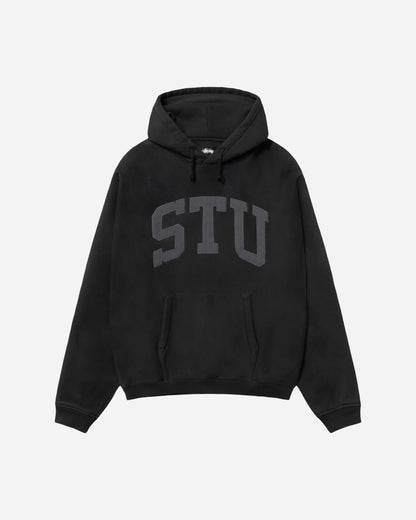 Stüssy Stu Applique Hood Black Sweatshirts Hoodies 118578 0001