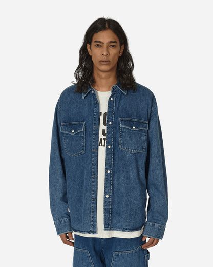 Stüssy Boxy Western Denim Ls Shirt Light Denim Shirts Longsleeve Shirt 1110320 2518