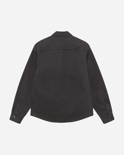 Stüssy Heavy Washed Canvas Shirt Black Shirts Longsleeve Shirt 1110355 0001