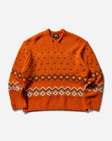 Stüssy Roll V Neck Fairisle Sweater Orange Knitwears Sweaters 117251SJ 0602