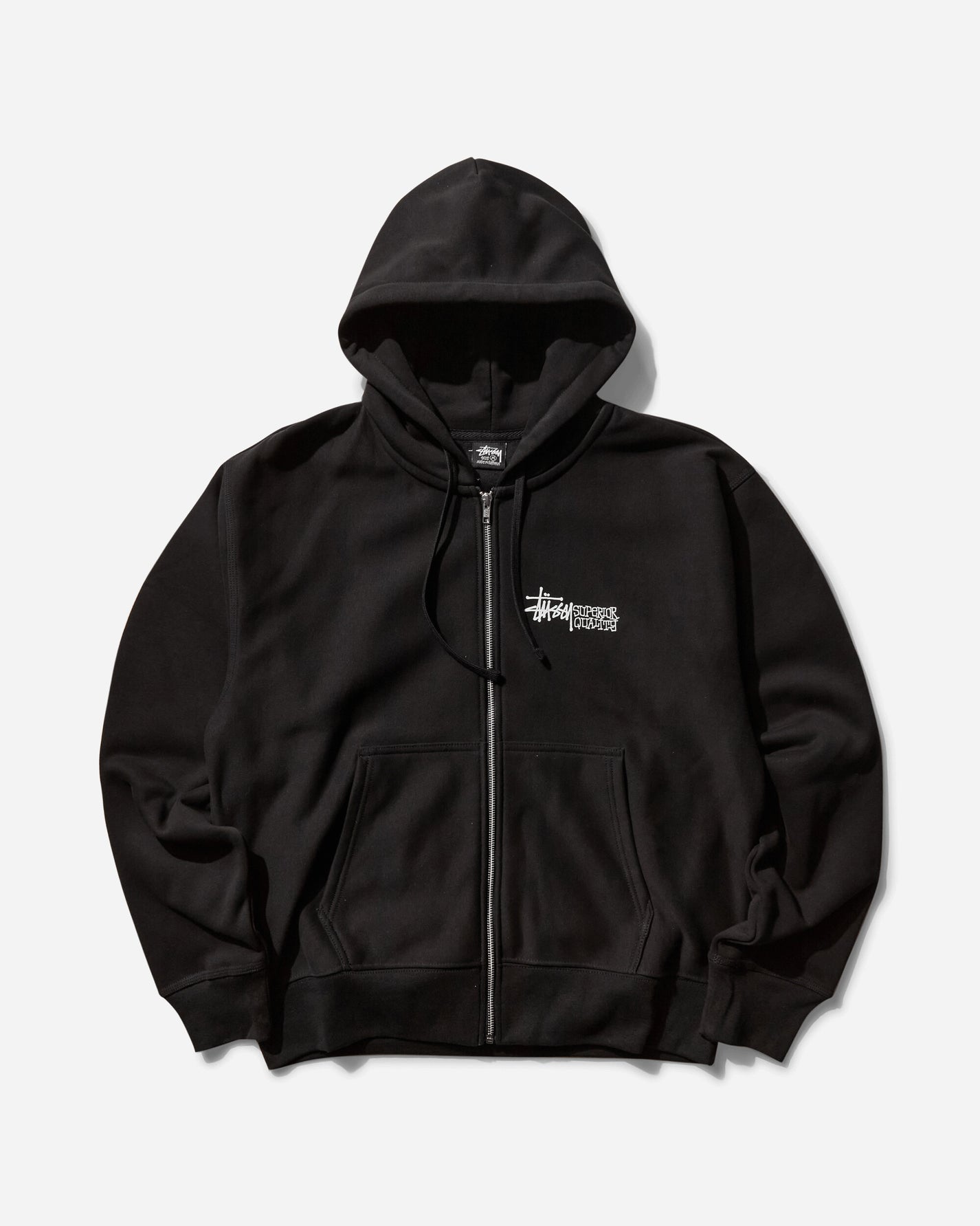 Stüssy Superior Quality Zip Hood Black Sweatshirts Zip-Ups 1975058SJ 0001