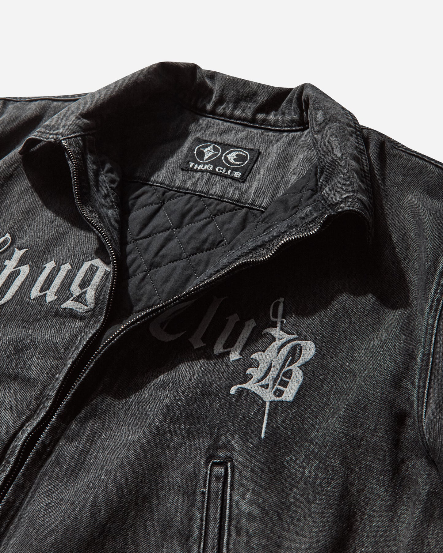 Thug Club Tc24Dk0601 Denim Black Coats and Jackets Bomber Jackets TC24DK0601 001