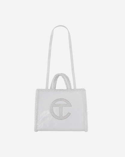 UGG U Ugg X Telfar M Shopper Crinkle White Bags and Backpacks Tote Bags 1155851 WHT