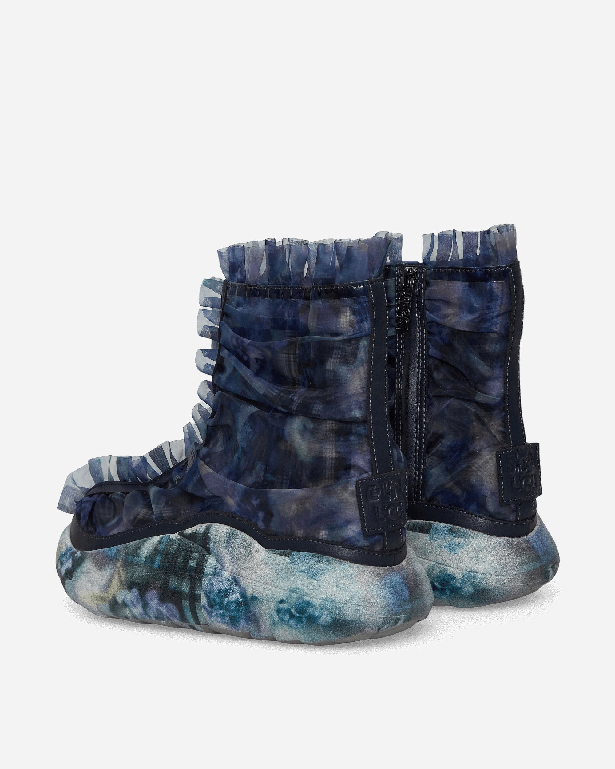 UGG Ugg Cs Ruffle Boot Print Dark Blue Floral Boots Mid Boot 1170430 DFL