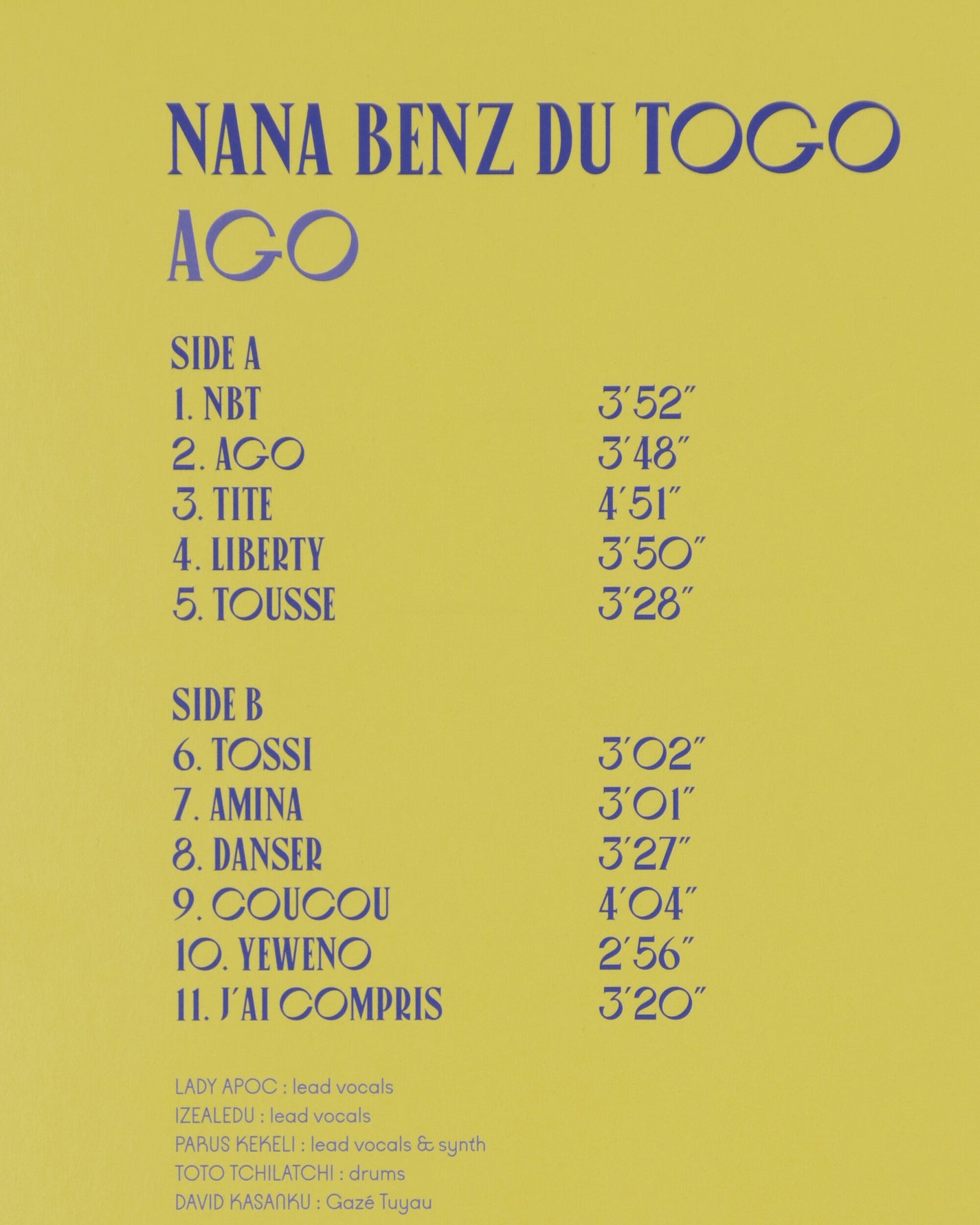 Vinyls Curated by Public Possession Nana Benz Du Togo - Ago Multi Music Vinyls KOS020LP 001