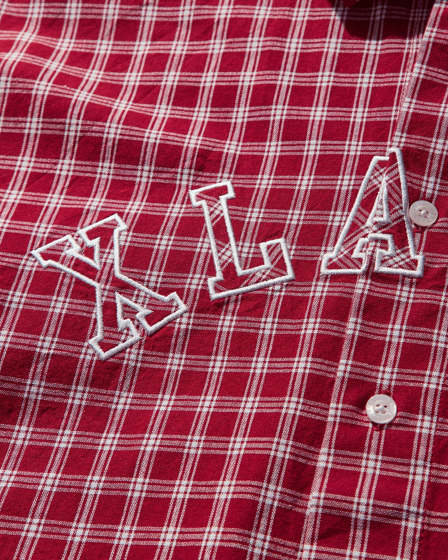 XLARGE Patch Logo Plaid L/S Shirt Burgundy Shirts Longsleeve Shirt 201251014006S 31