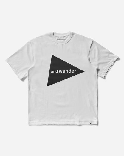 and wander 83 And Wander Big Logo Ss T White T-Shirts Shortsleeve 5745184095 030