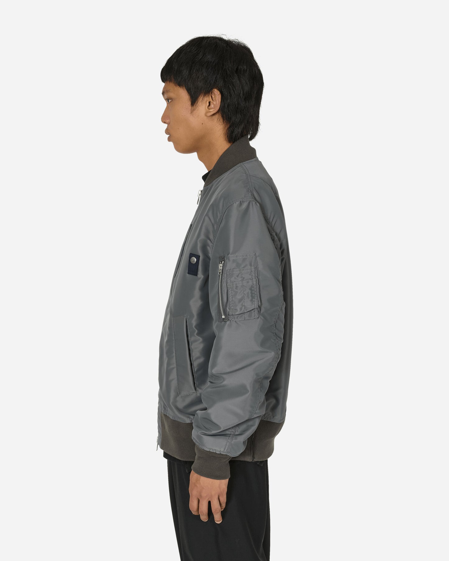 sacai Nylon Twill Blouson Grey Coats and Jackets Bomber Jackets SCM-201 326